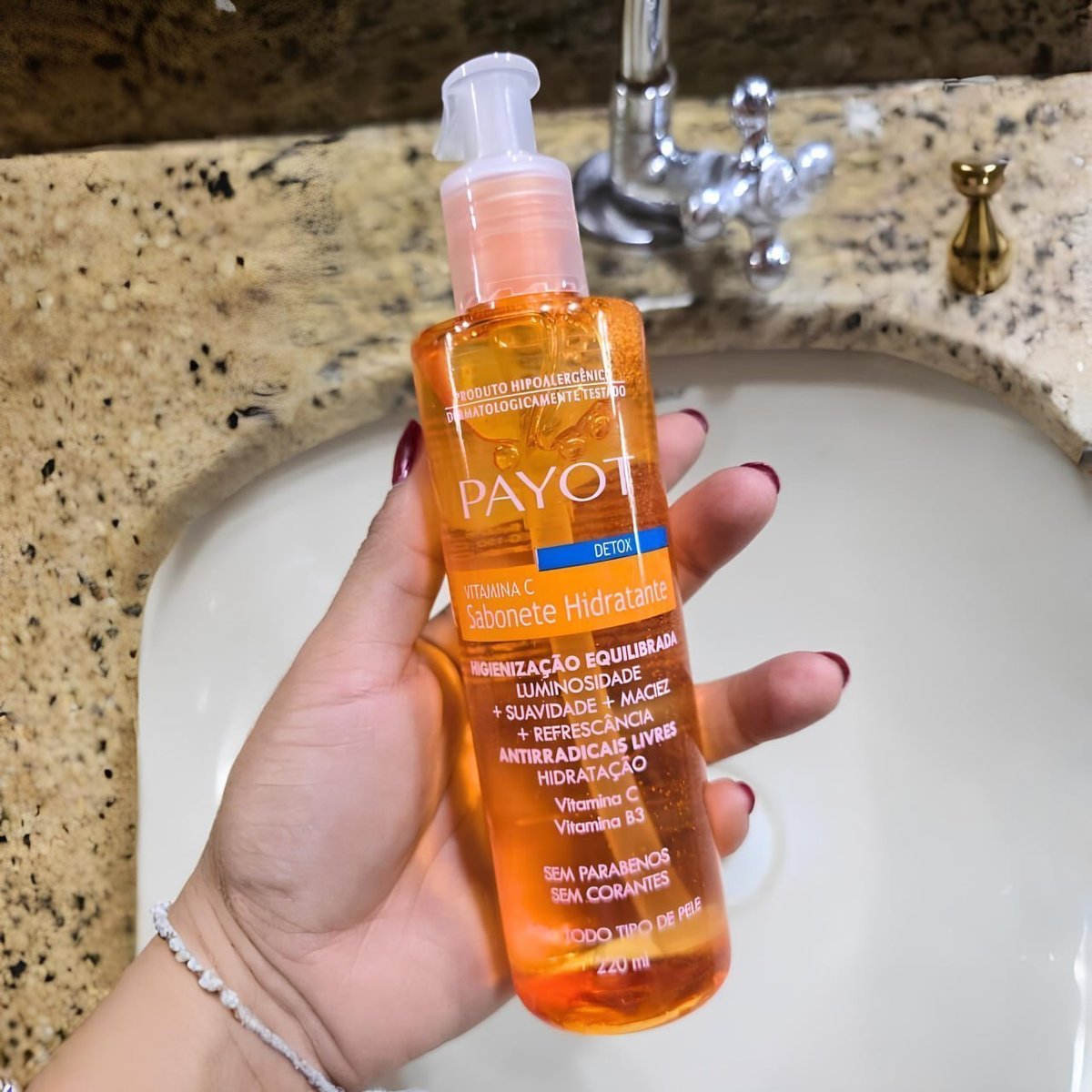 PAYOT Sabonete Liquido Detox, Vitamina C, 220 Ml