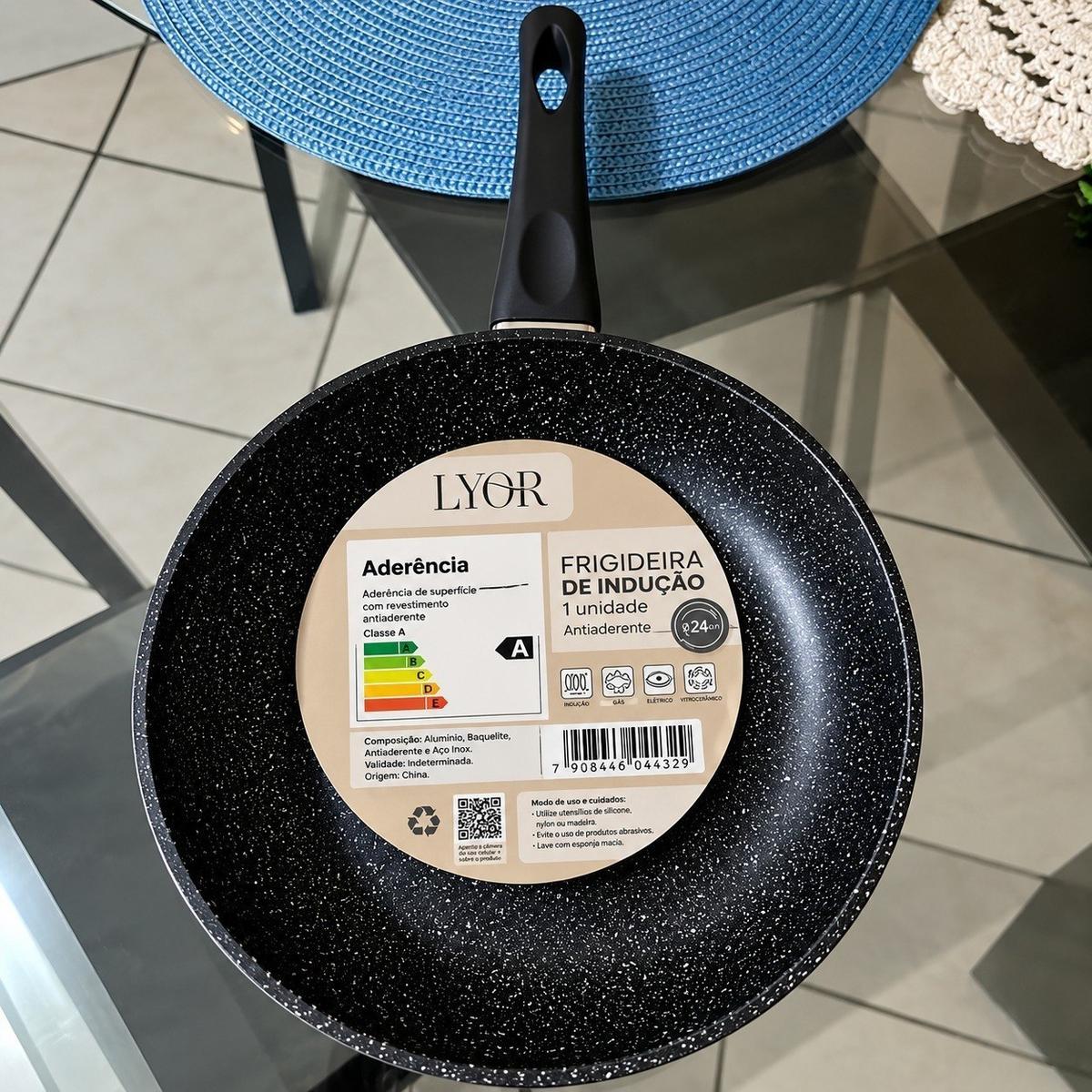 LYOR - Frigideira de Indução com Revestimento Cerâmico Granilite Preta 20cm