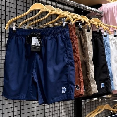 Kit 2 Shorts Vôlei Liso Polo Wear Sortido Branco / Preto (P ao GG)