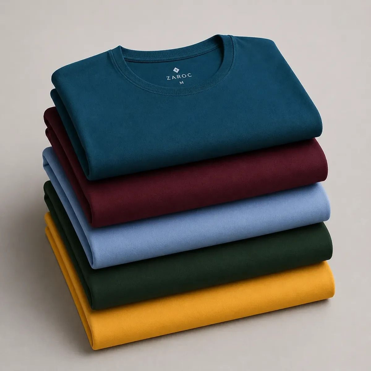Kit com 5 Camisetas Slim Básicas (P ao GG)