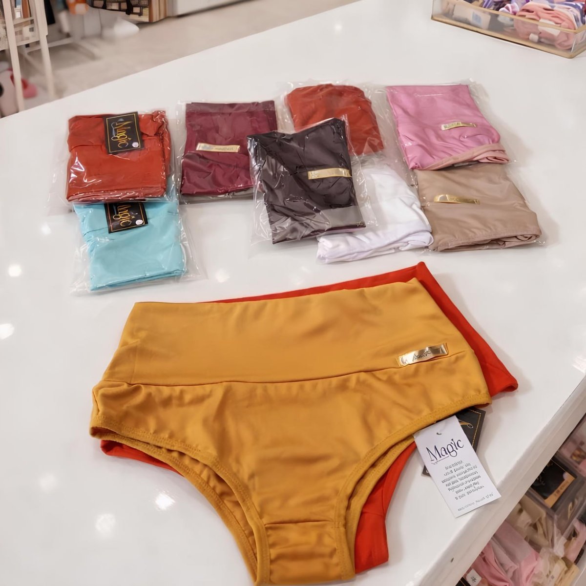 Kit Com 10 Lindas Calcinha Cós Alto