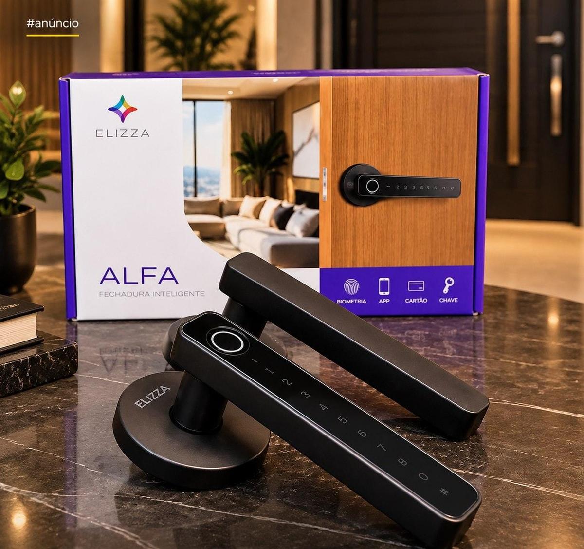 Fechadura Digital Biométrica Inteligente Ekaza Atria Bluetooth Com Senha E App ​