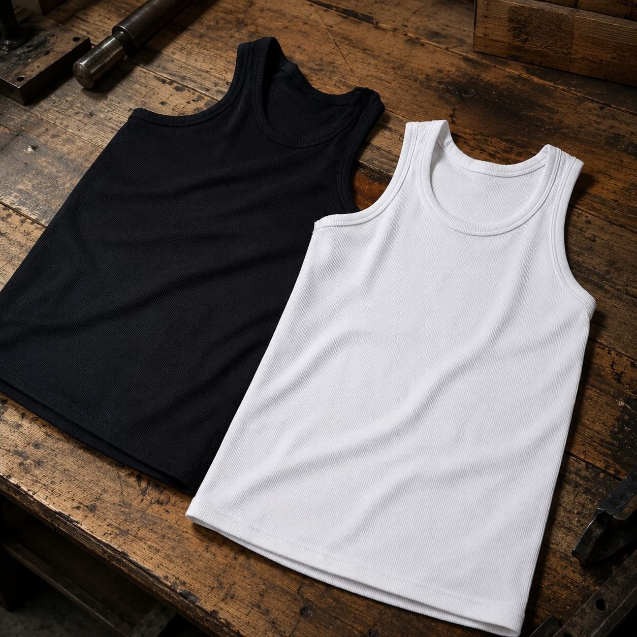 Kit 2 Regata Masculina Verão Treino Canelada Americana Slim