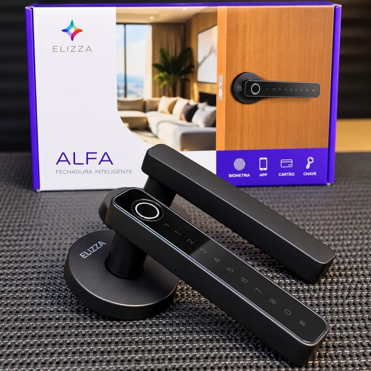 Fechadura Digital Biométrica Inteligente Ekaza Atria Bluetooth Com Senha E App
