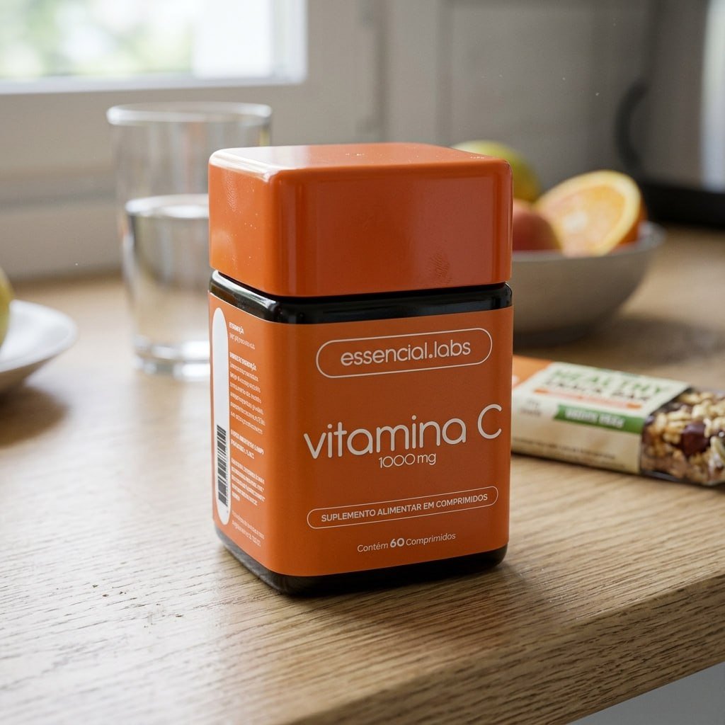 VITAMINA C 1000mg - Fórmula Concentrada e 100% PURA - 60 Doses