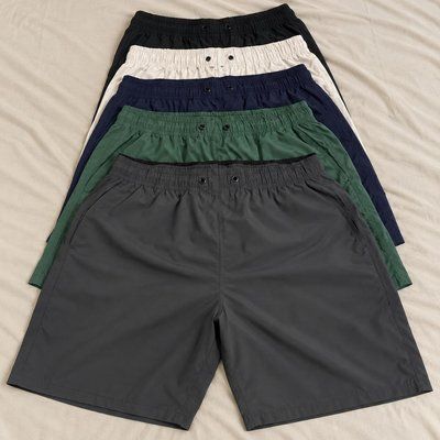 Kit 5 Short Masculino Academia Praia C/ Lycra Tactel Bermuda (P ao GG)