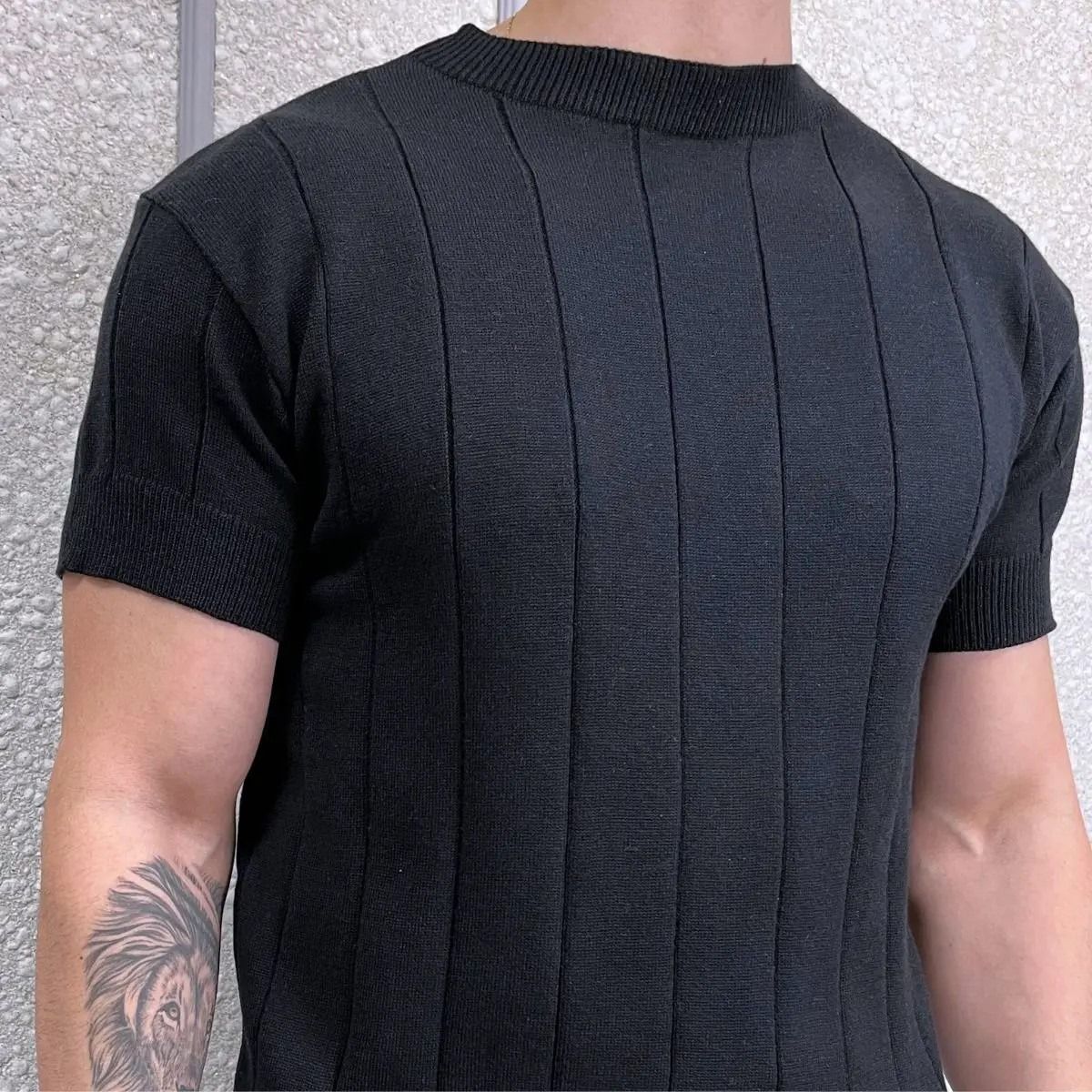 Camiseta Masculina Tricô Modal Premium Canelada Macia Social (P ao G1)