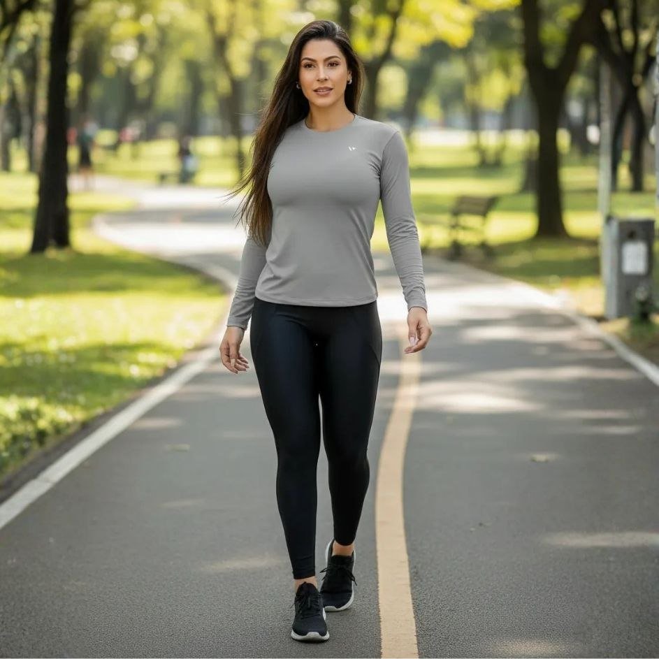 Camisas Térmica Feminina Voker Proteção Uv Bike Academia
