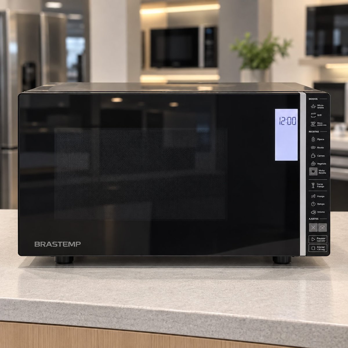 Micro-ondas Brastemp 32 Litros Preto com Grill e Painel Integrado - BMG45AE