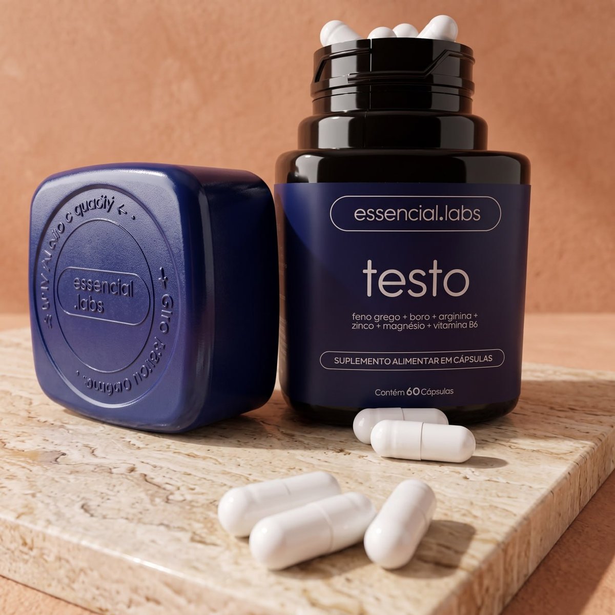 Precursor da Testosterona Testo Essencial 60 Cápsulas