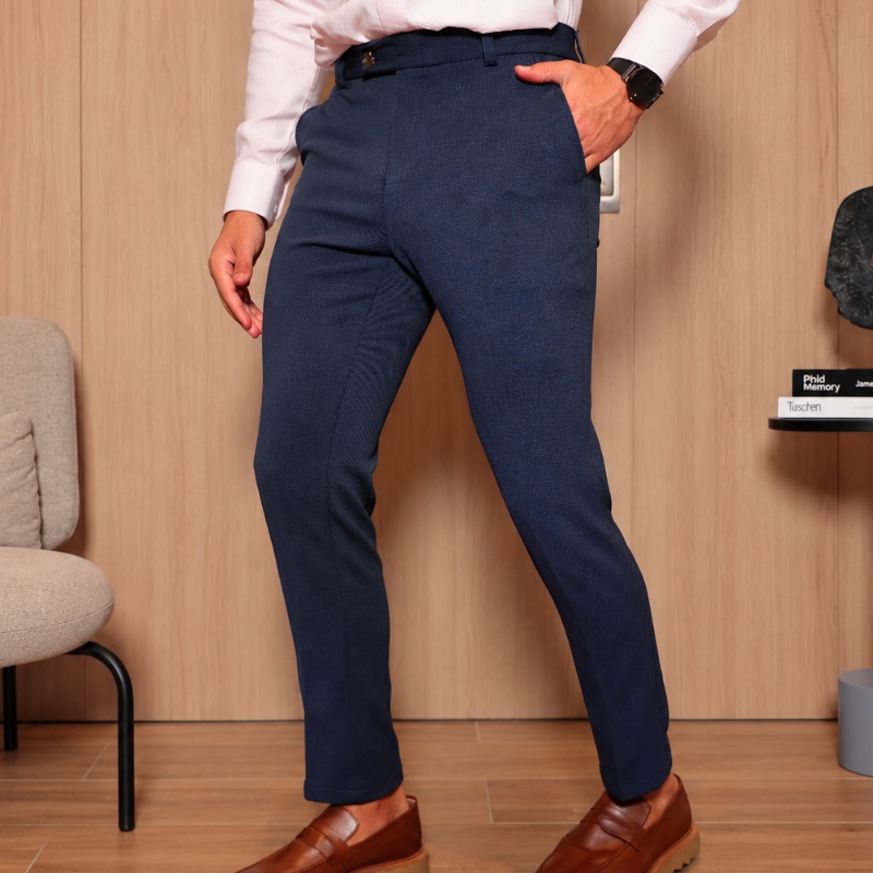 Calça Social Alfaiataria Masculina Malha Elastano Stretch (38 ao 50)