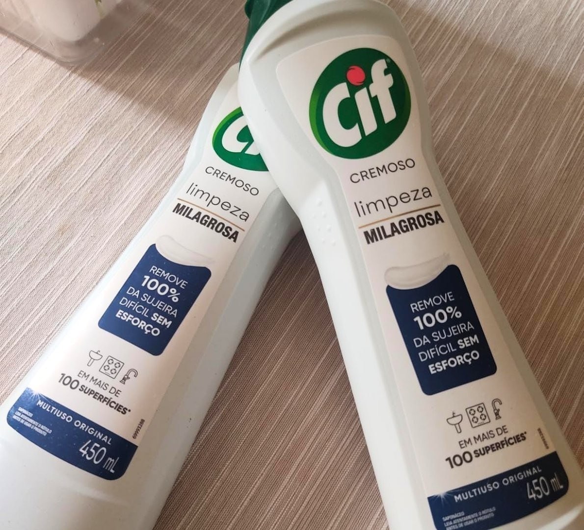 Cif Cremoso Limpeza Milagrosa Remove 100% Da Sujeira 450 Ml