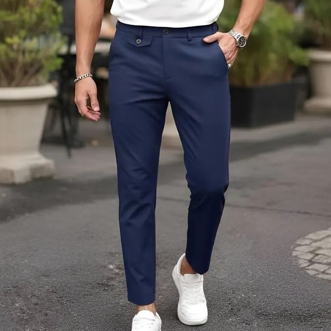 Calça Masculina Alfaiataria Italiana Moderna Social Aba (M ao GG)