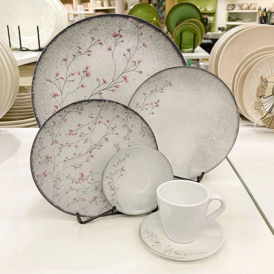 Tramontina Aparelho de Jantar Floralis em Porcelana Decorada 20 Peças