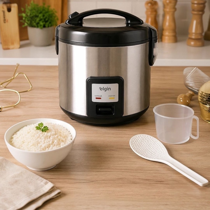Panela de Arroz Elétrica Elgin Capacidade 5 Xícaras 1 Litro 400W 220V
