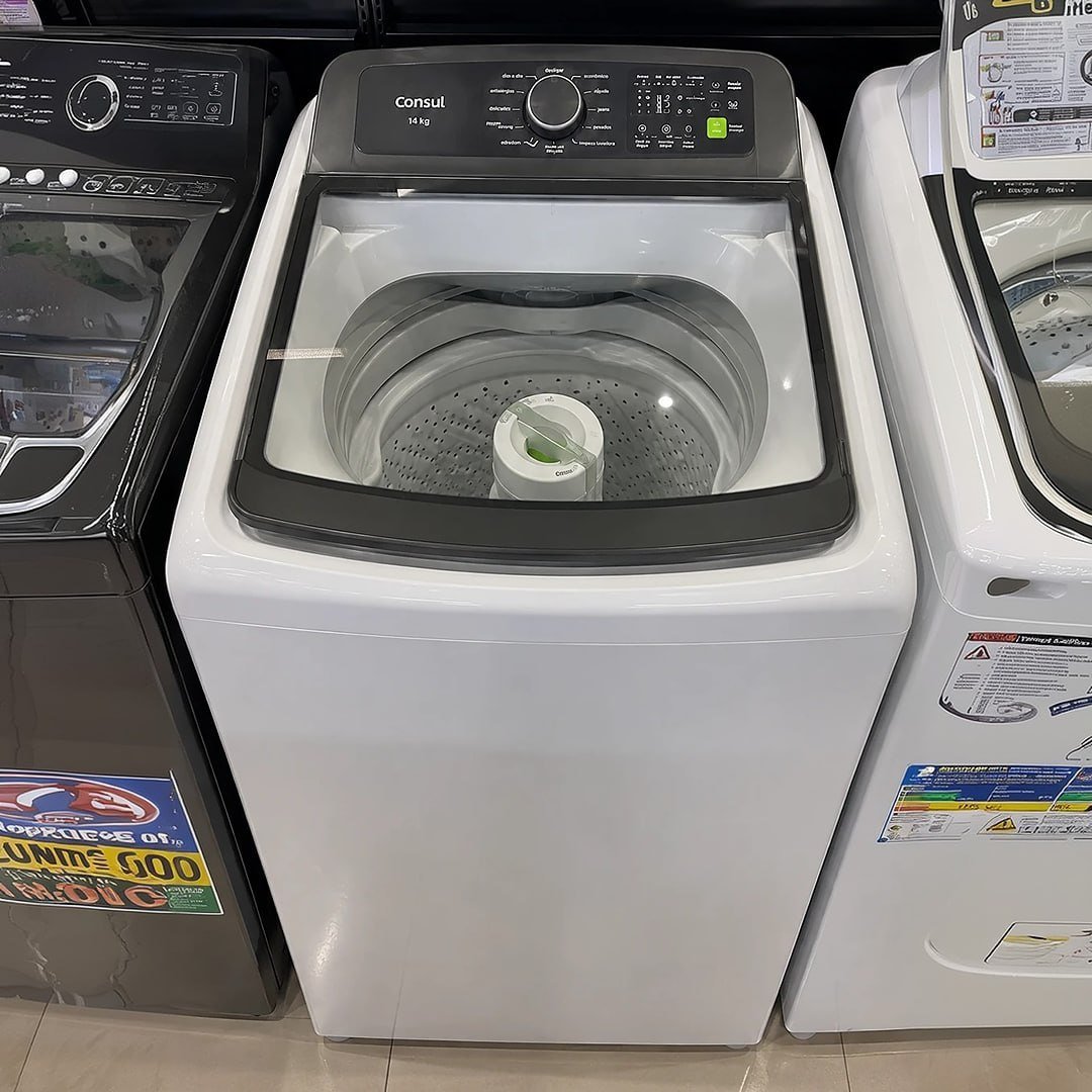 Máquina de Lavar Consul 14Kg Branca com Modo Eco - CWN14AB 127V