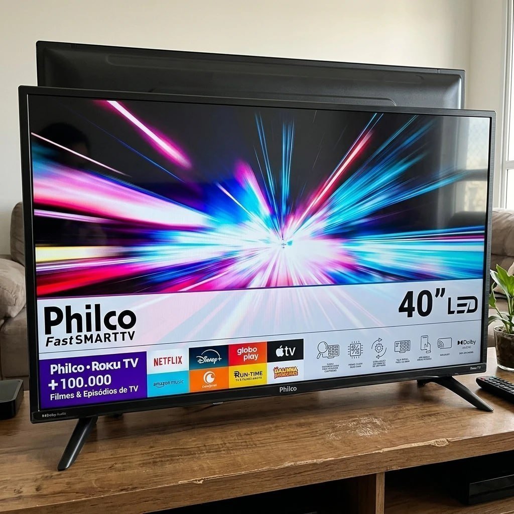 Smart Tv Philco 40'' Full Hd Roku Tv Ptv40 Hdr10 Dolby