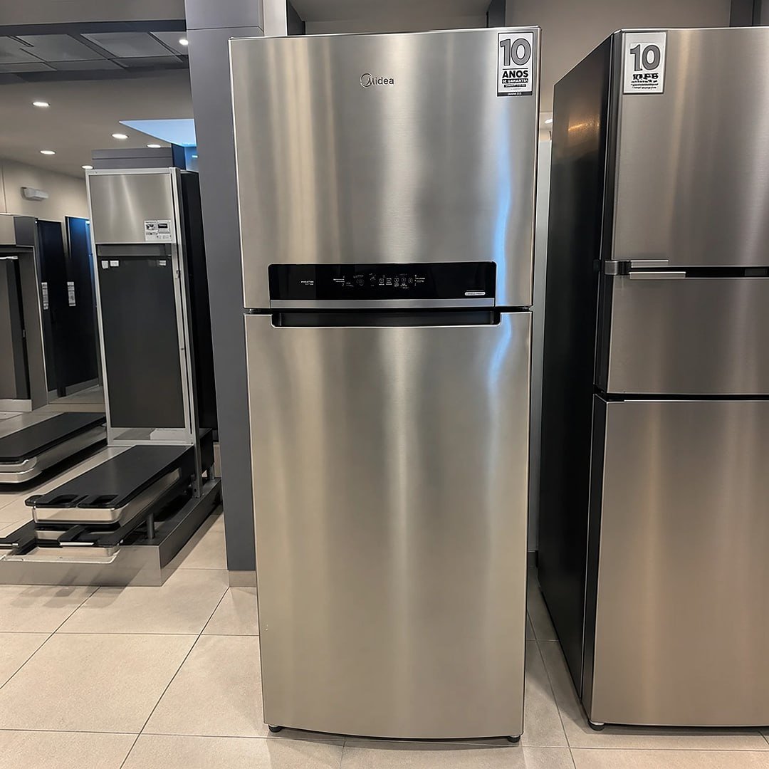 Geladeira Frost Free Duplex 491l Inverter Cor Inox Midea Cor Inox MD-RT650E