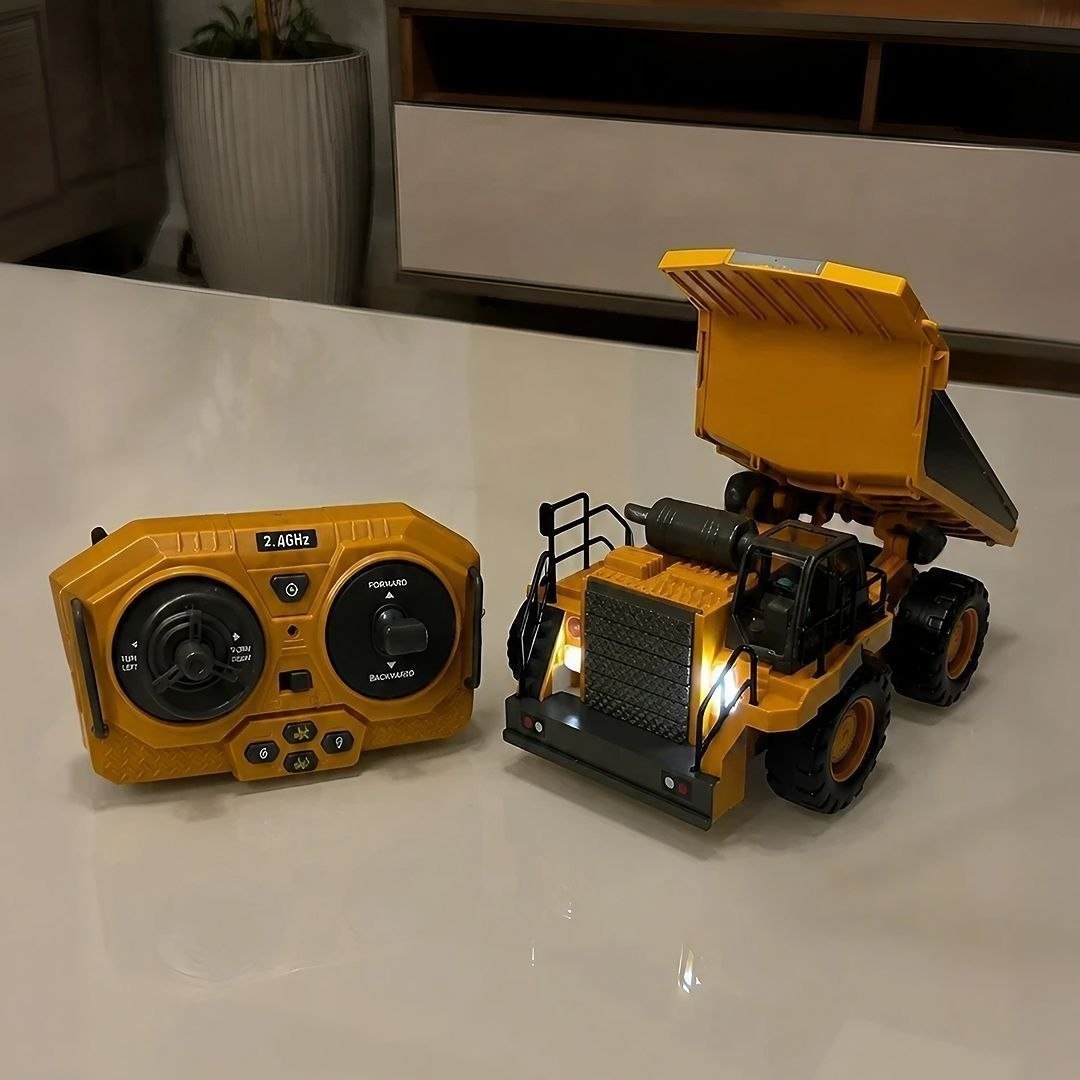Carrinho Controle Remoto Caminhão Basculante Obras Ninho Boy