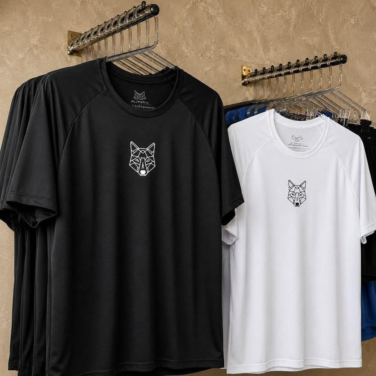 Kit 2 Camisetas Masculina Dry Fit Colmeia Alpha P M G Gg