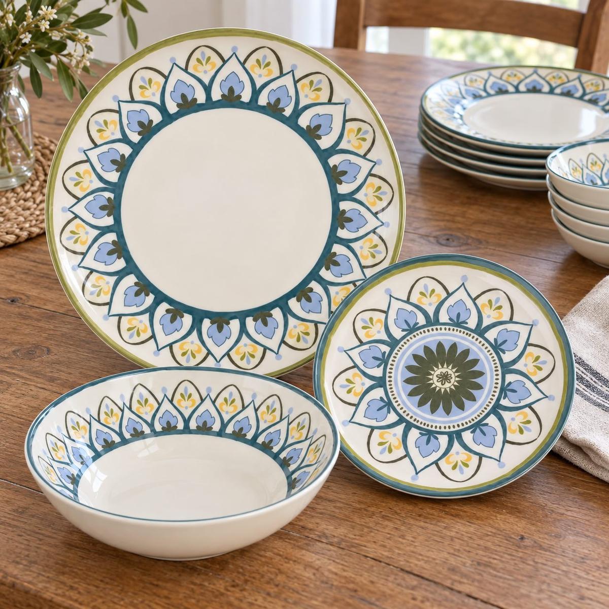 Aparelho De Jantar 18 Peças Flat Nisa Oxford