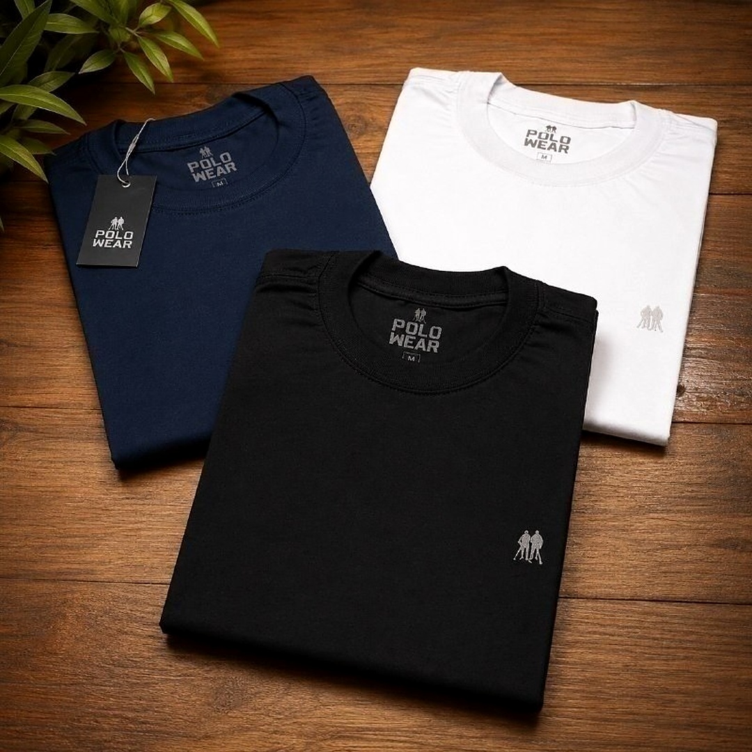 👕 Kit com 3 Camisetas Polo Wear