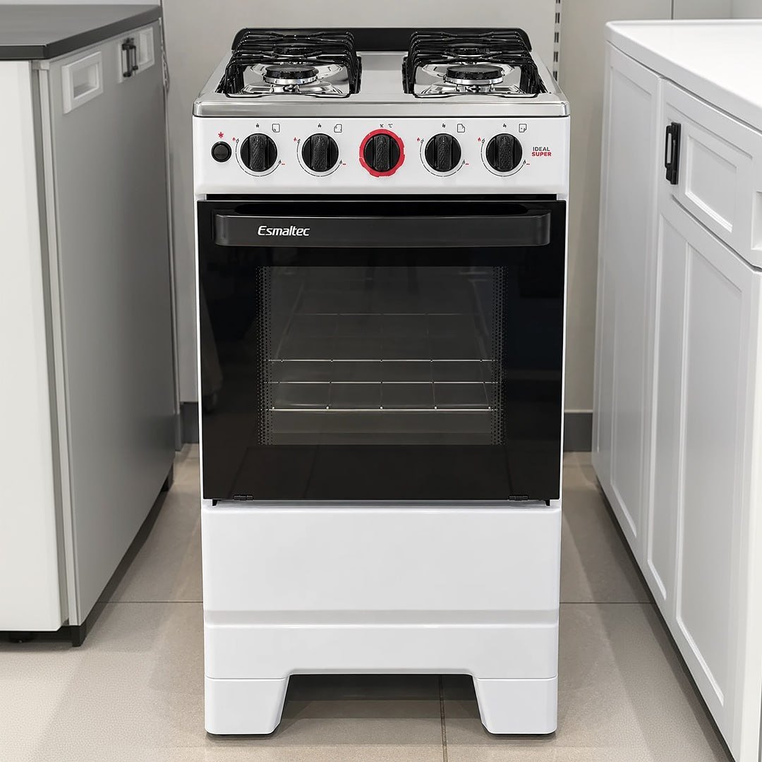 Fogão De Piso 4 Bocas Esmaltec F4iab Ideal Super | Mesa Em A