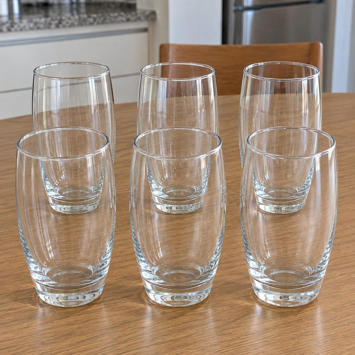 Jogo De Copo Oca Agua e Suco Vidro Nadir 400ml - Kit 6 Peças