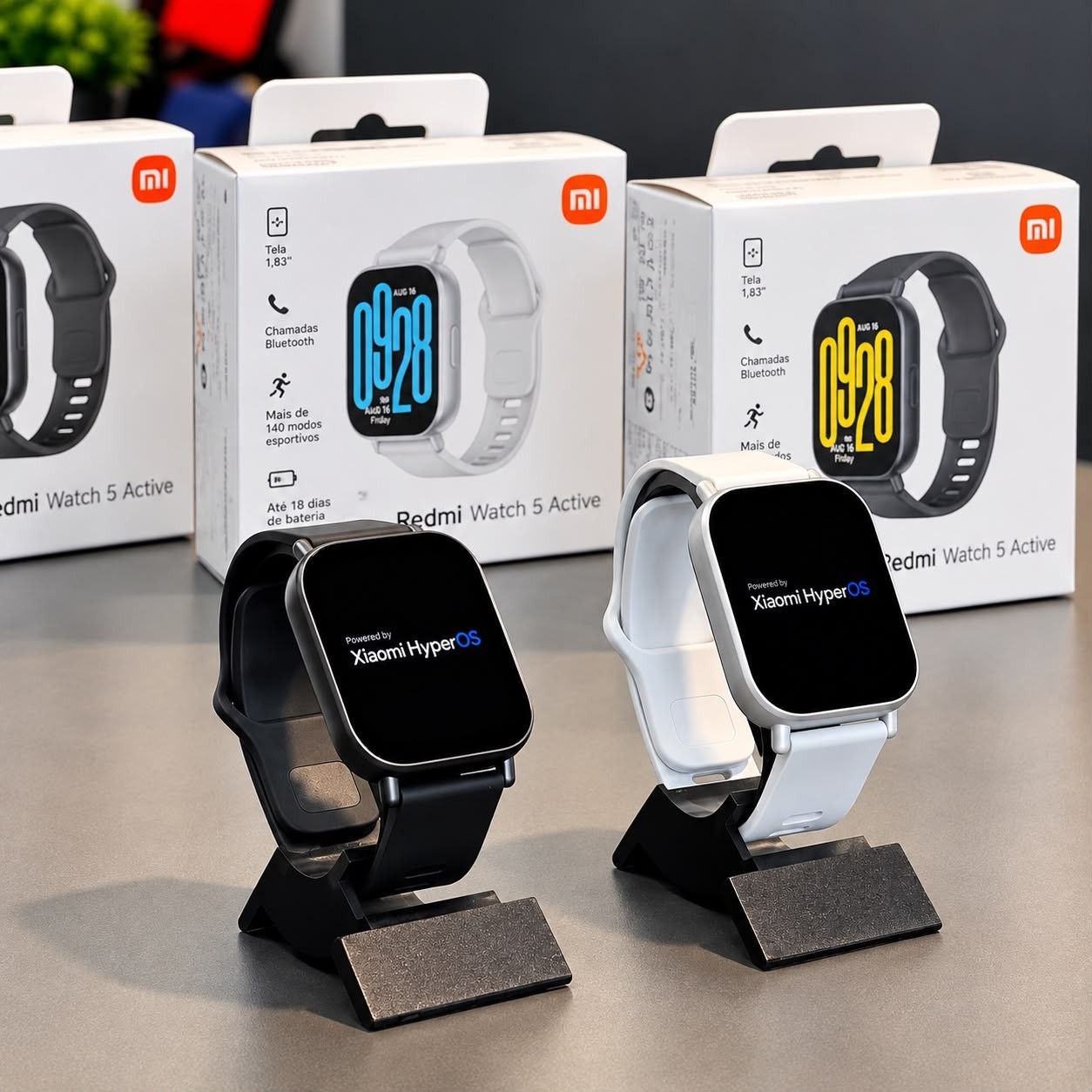 Relógio Smartwatch Redmiwatch 5 Active Prata Xiaomi Original Branco Preto Prateado