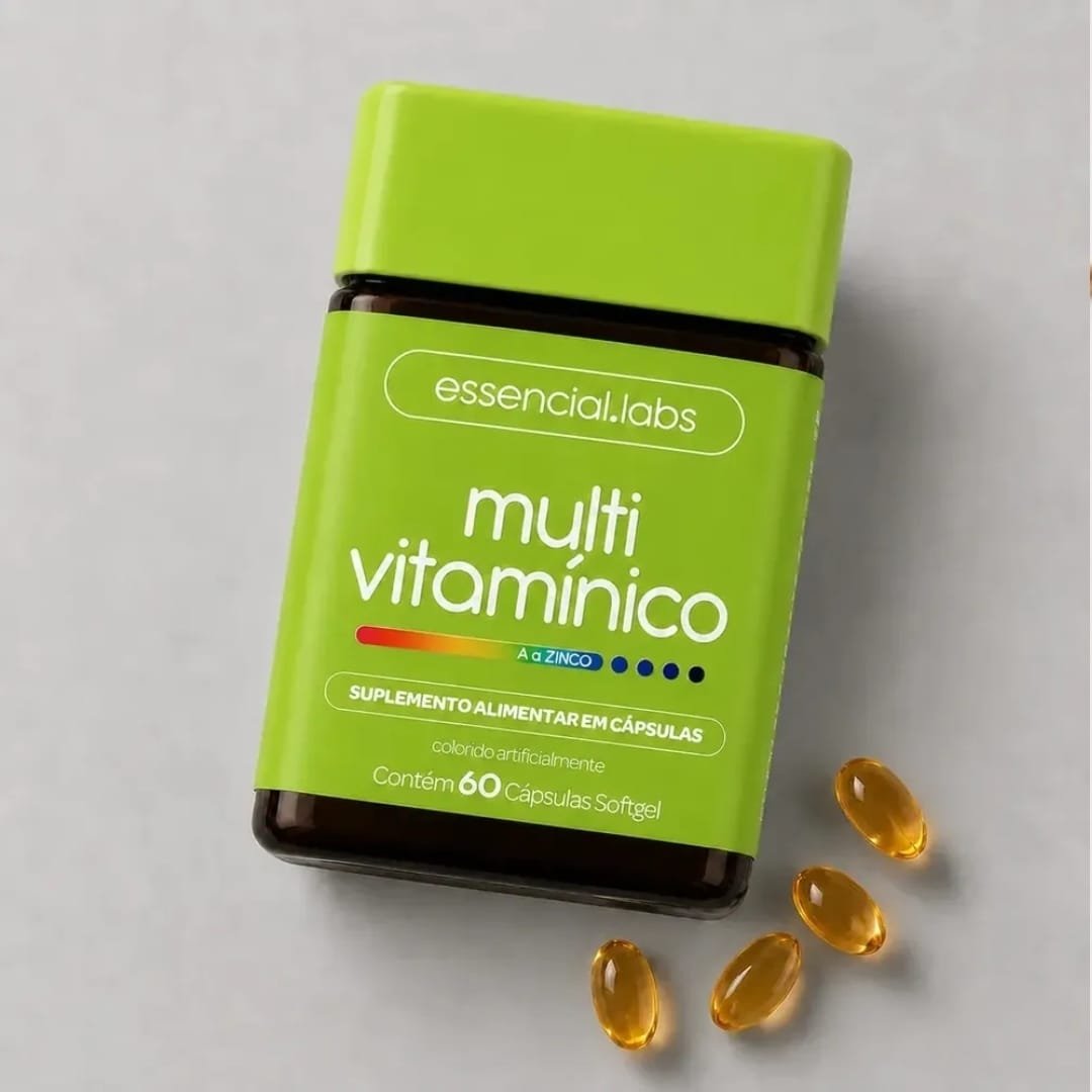 MULTIVITAMINICO de A a ZINCO - Polivitamínico com Fórmula Avançada e Concentrada - 60 cápsulas Softgel