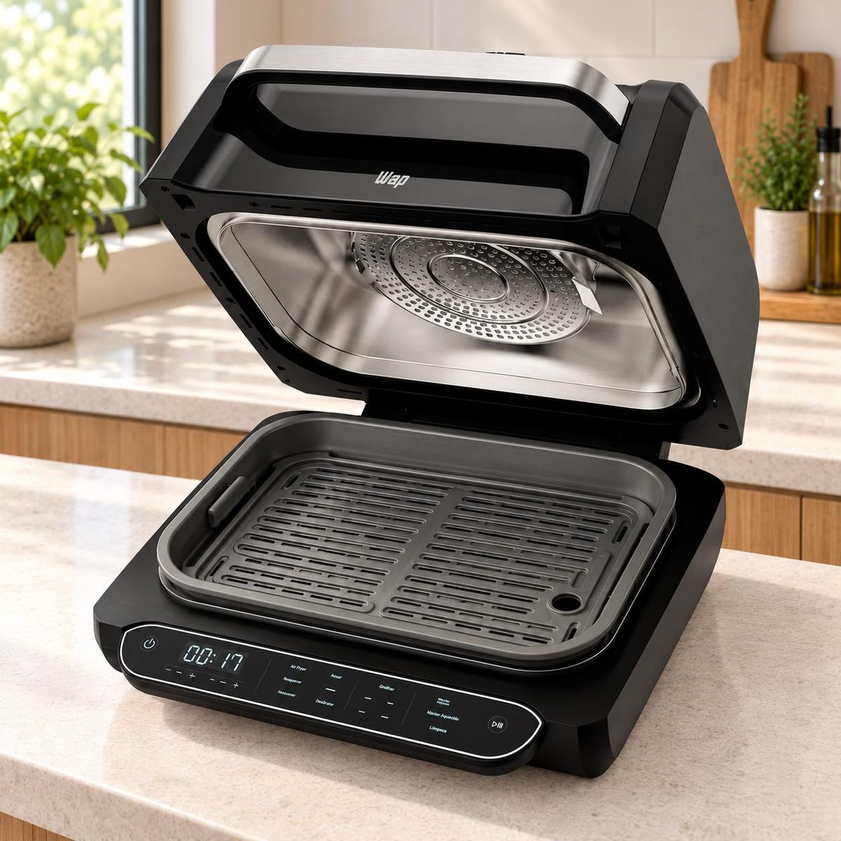 Fritadeira Elétrica Air Fryer Barbecue WAP Flame Digital Wc Ab1050 Com Painel Digital 220v