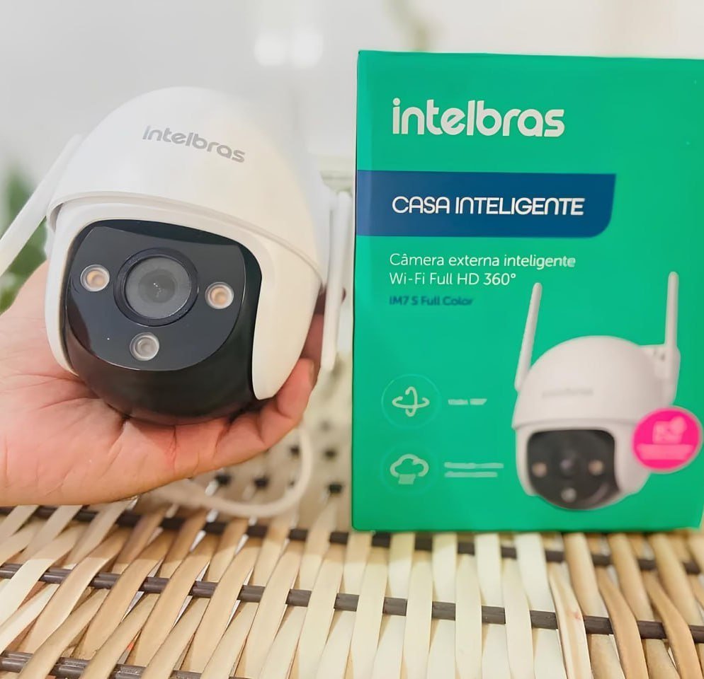 Câmera Inteligente Im7 + 3mp De Resolução Branca Intelbras