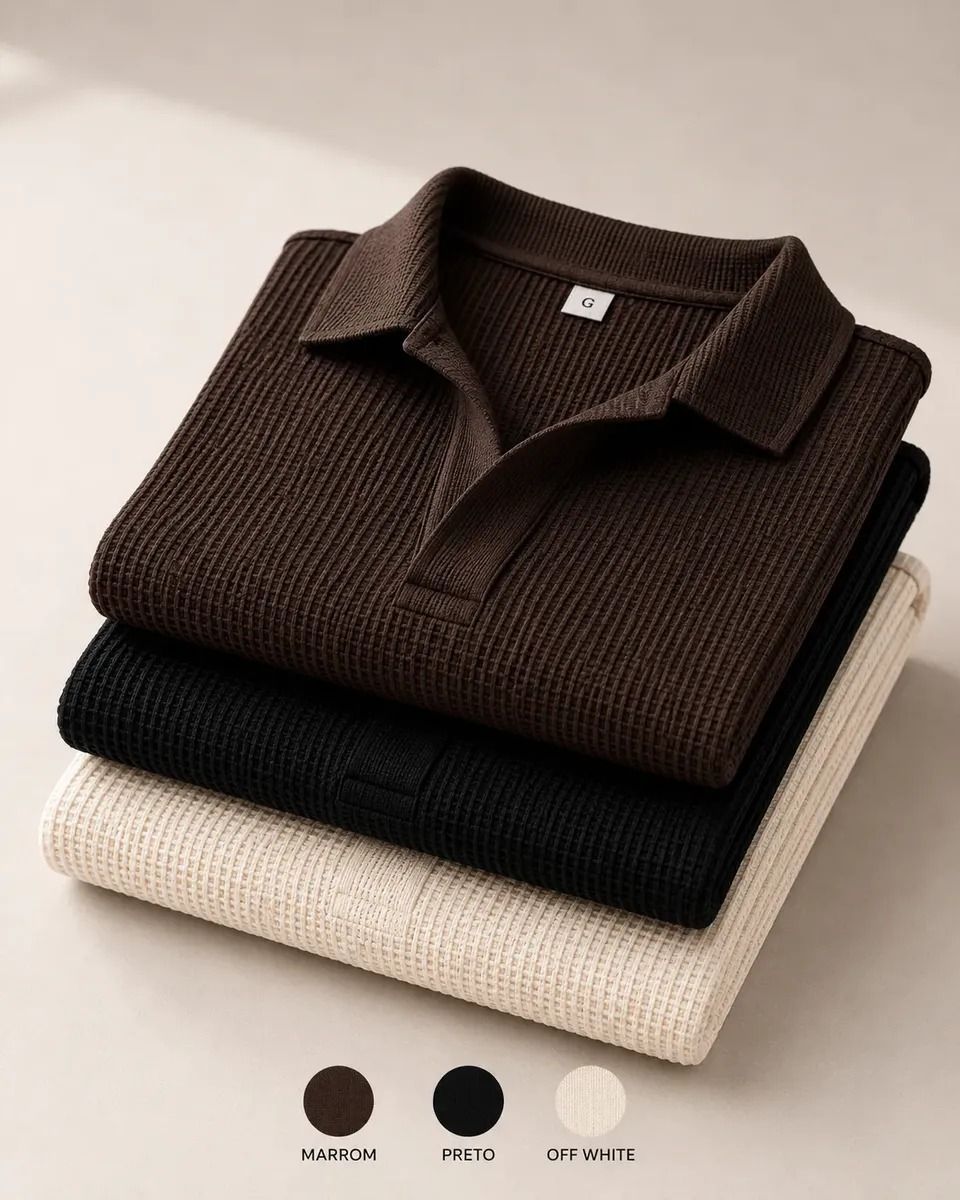 Kit 3 Camisas Gola Polo Camisetas Blusas (P ao GG)