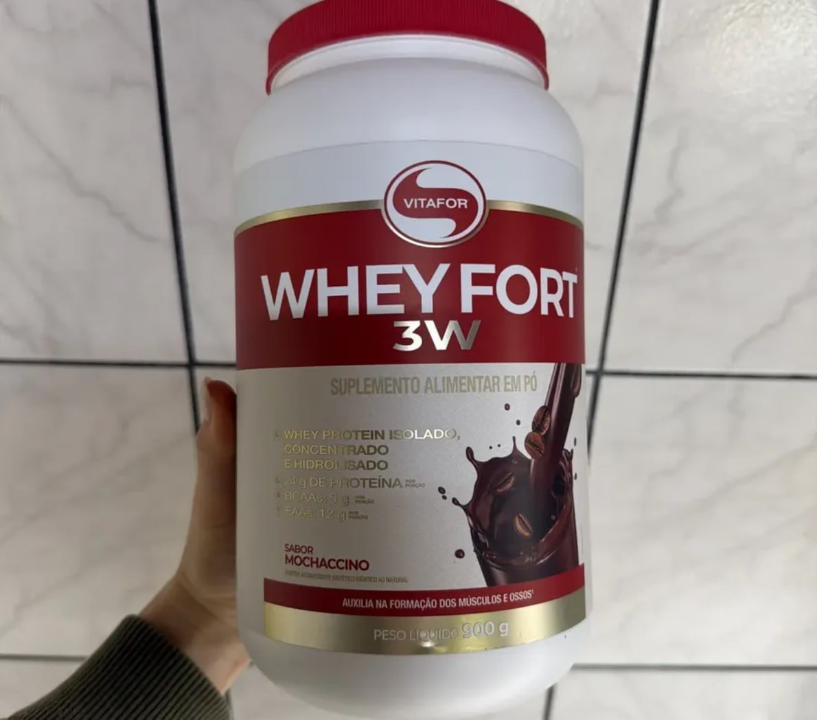 Whey Fort 3w 900g Chocolate Vitafor Chocolate