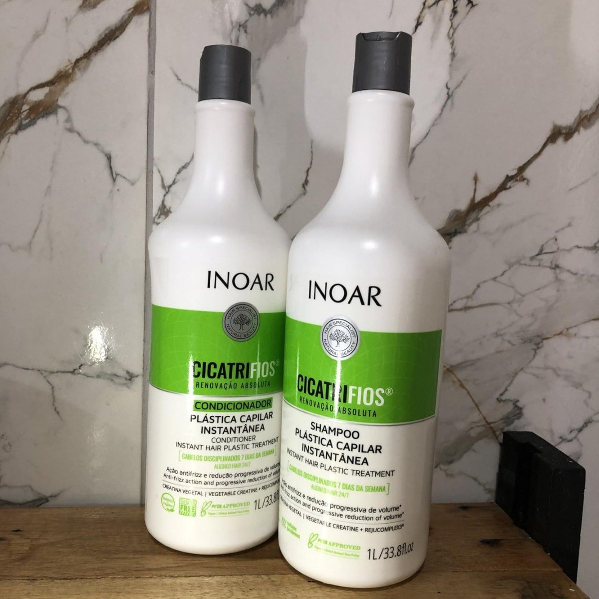 Inoar, Kit CicatriFios Plástica Capilar – Shampoo e Condicionador 2x1L