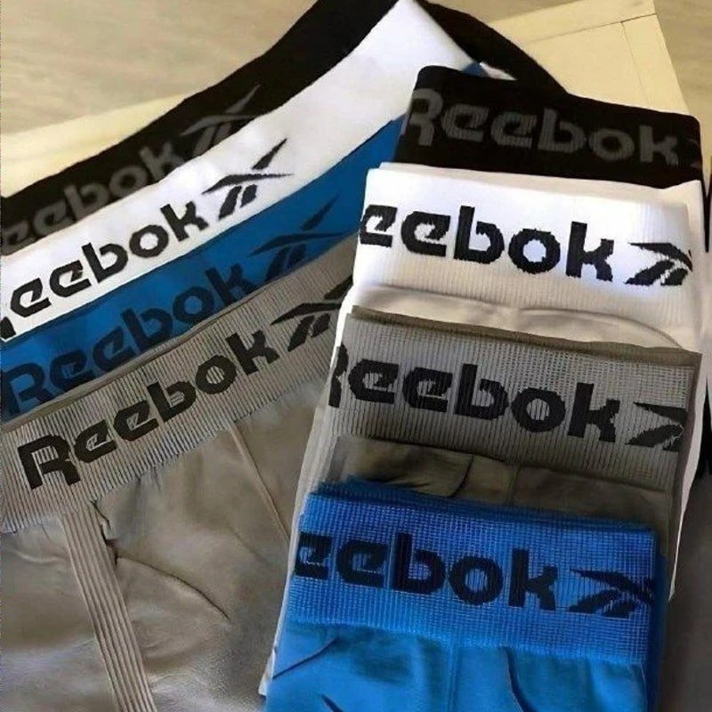 Kit 6 Cuecas Boxer Classic Reebok Microfibra Luxo Original