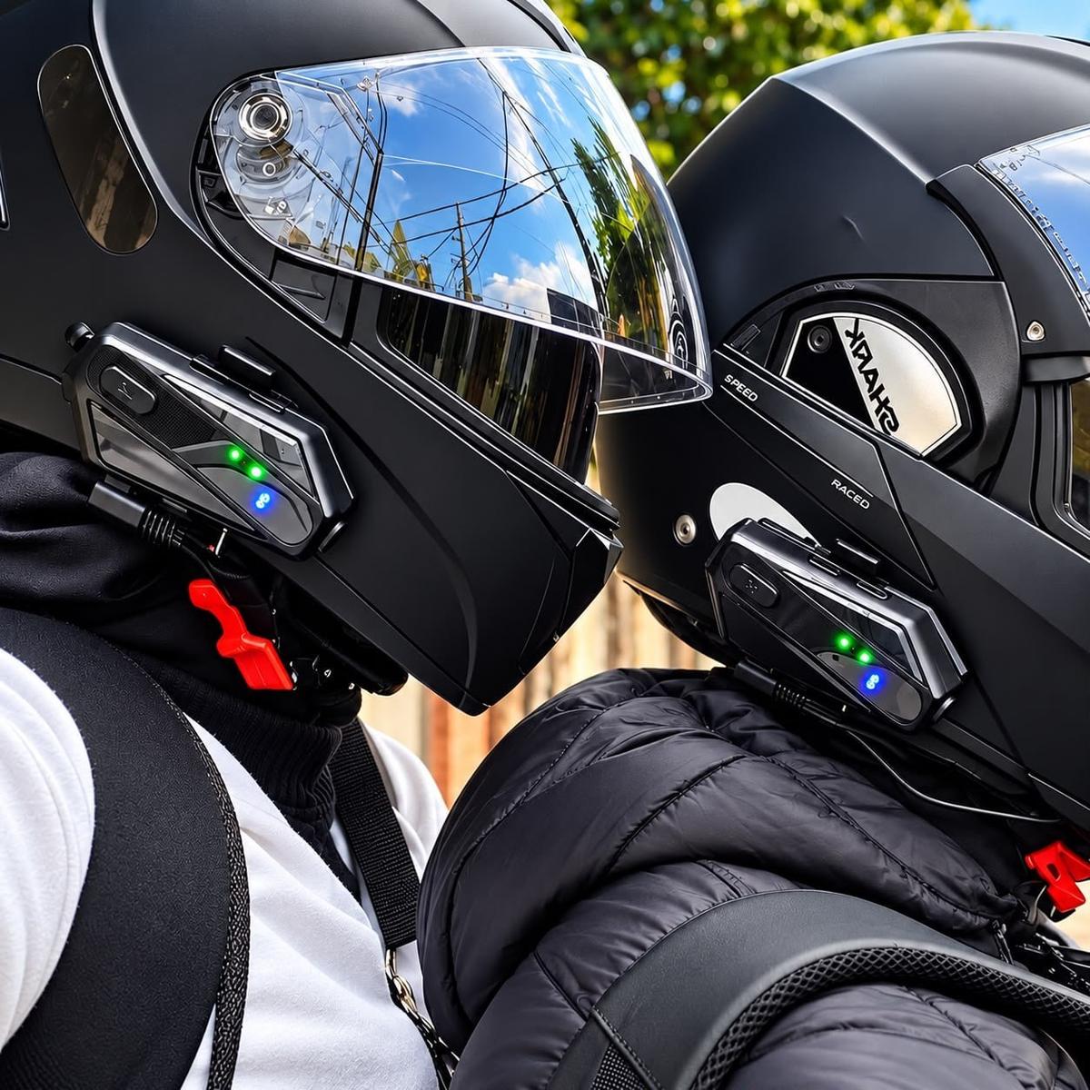 Par Intercomunicador Capacete Moto Kuerl Bluetooth Sem Fio