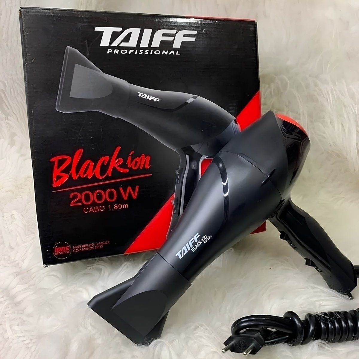 Taiff Black Ion Secador De Cabelo Profissional 2000w Cor Preto