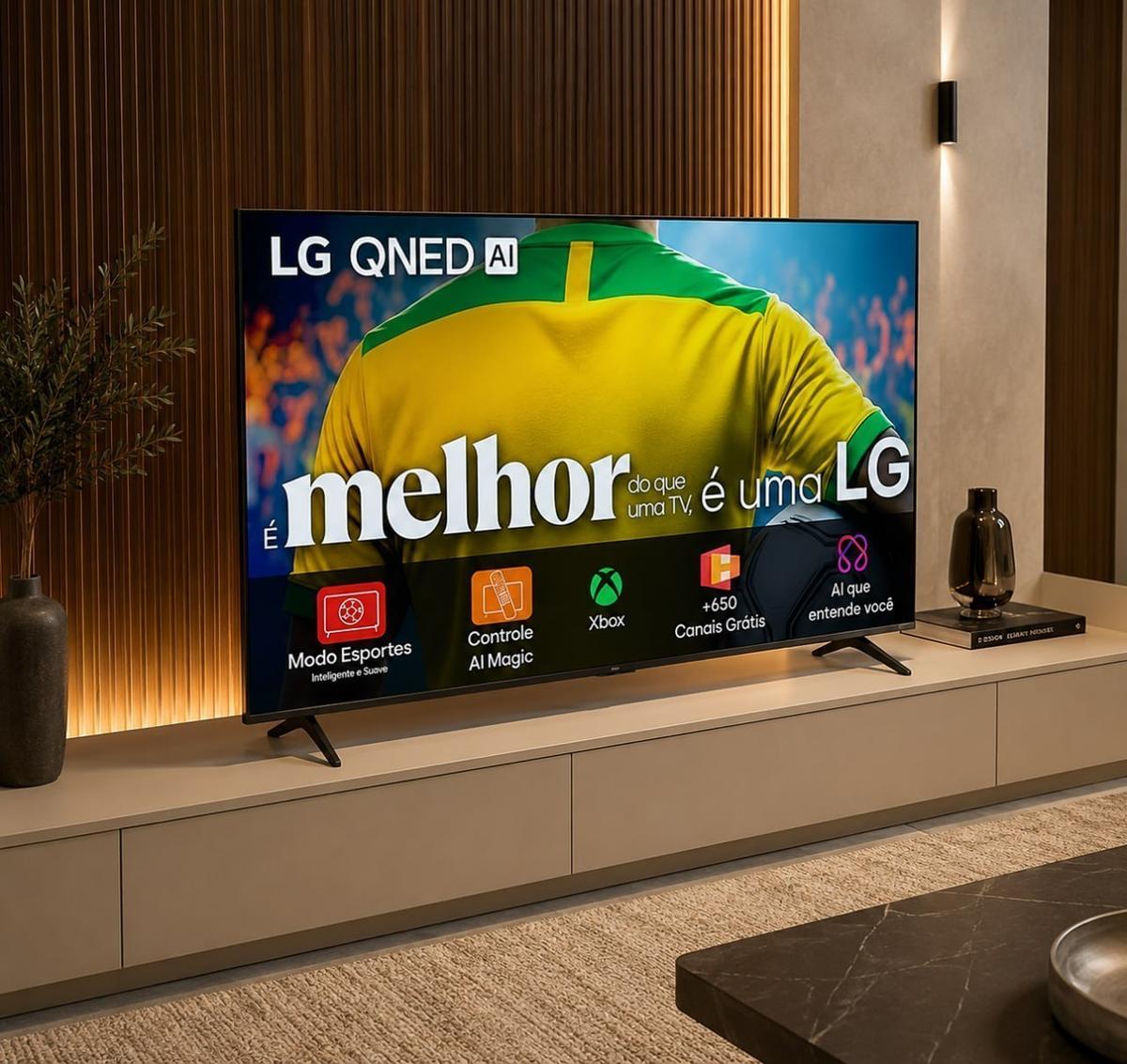 Smart TV 4K 50" LG QNED73 Portal de Games Processador AI α7 Gen8 4K