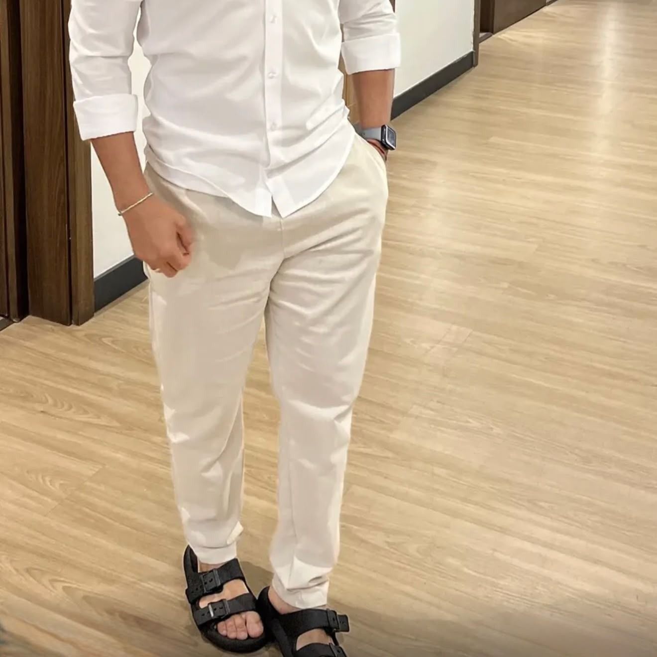 Calça Linho Masculino Social Casual C/bolsos Tecido Premium (P ao GG)