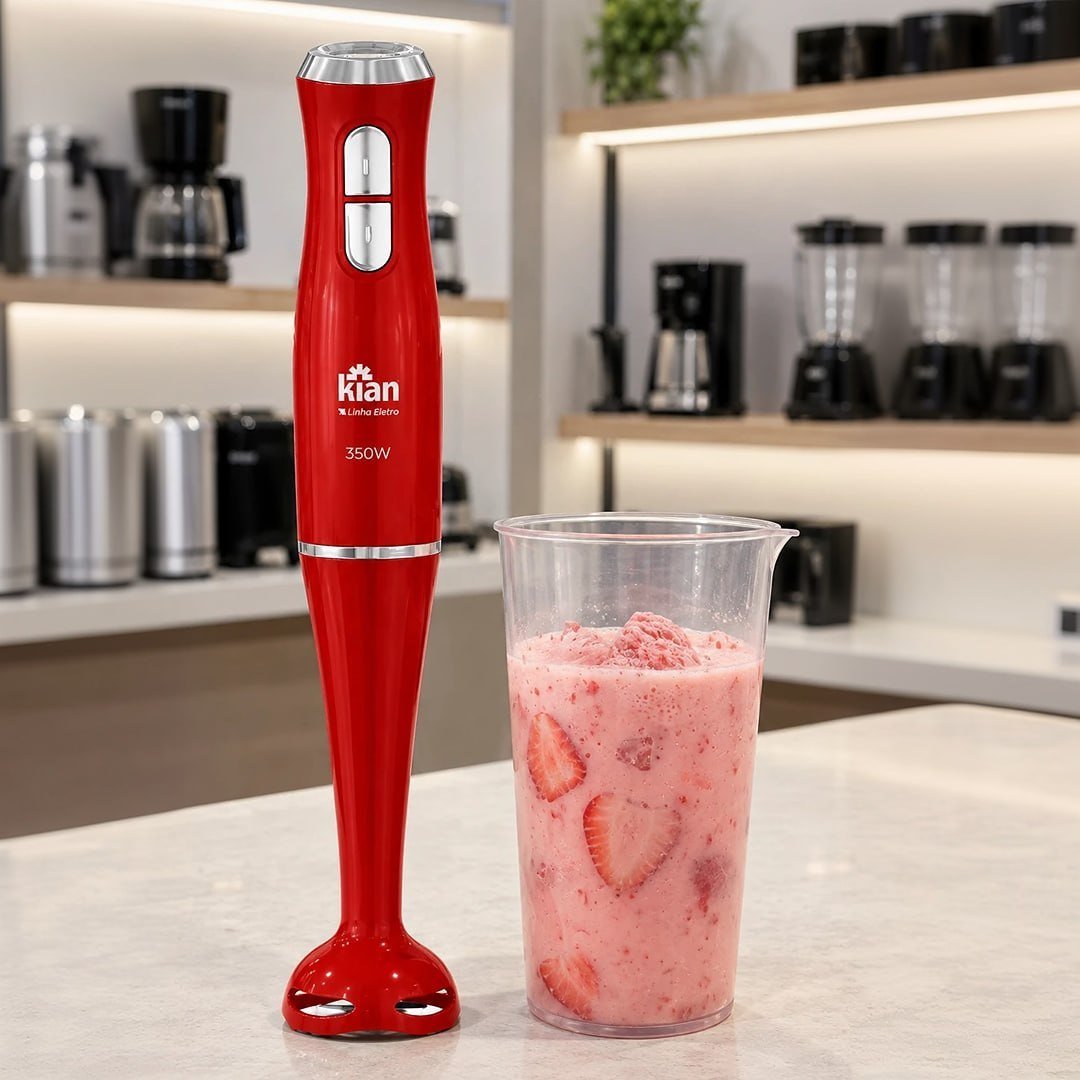 Mixer 350w 2 Velocidades Com Copo 700ml Vermelho Kian 220V