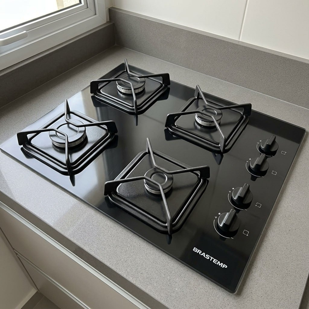 Cooktop Brastemp a Gás 4 Bocas com Grades de Ferro - BDD61BE
