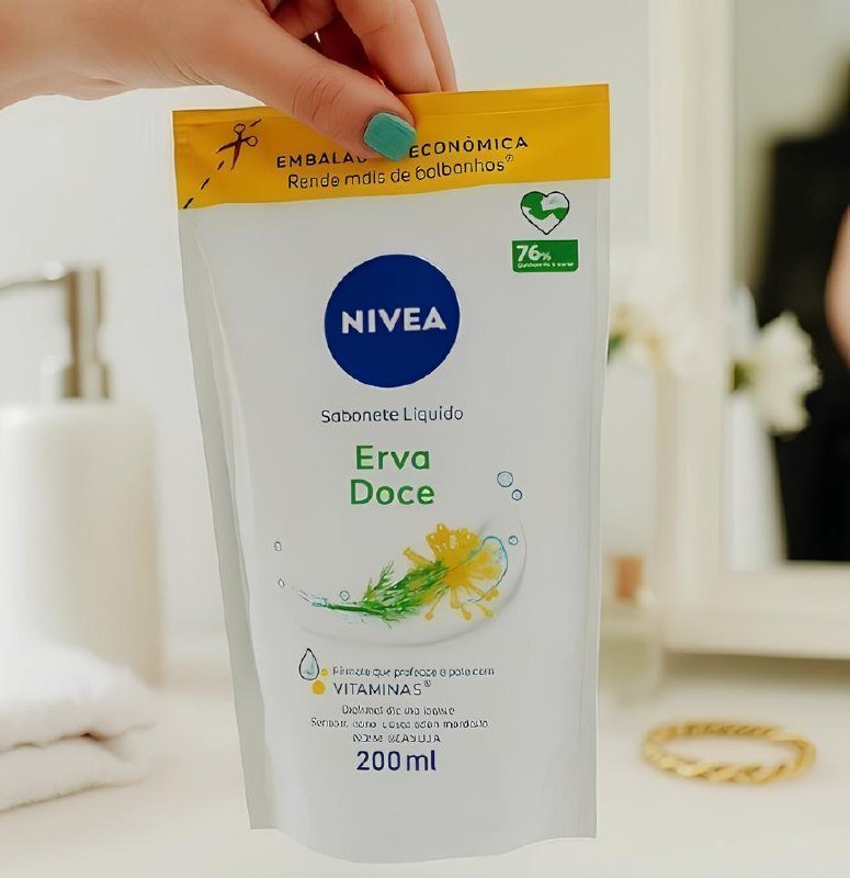 NIVEA Sabonete Líquido Refil Erva Doce 200ml