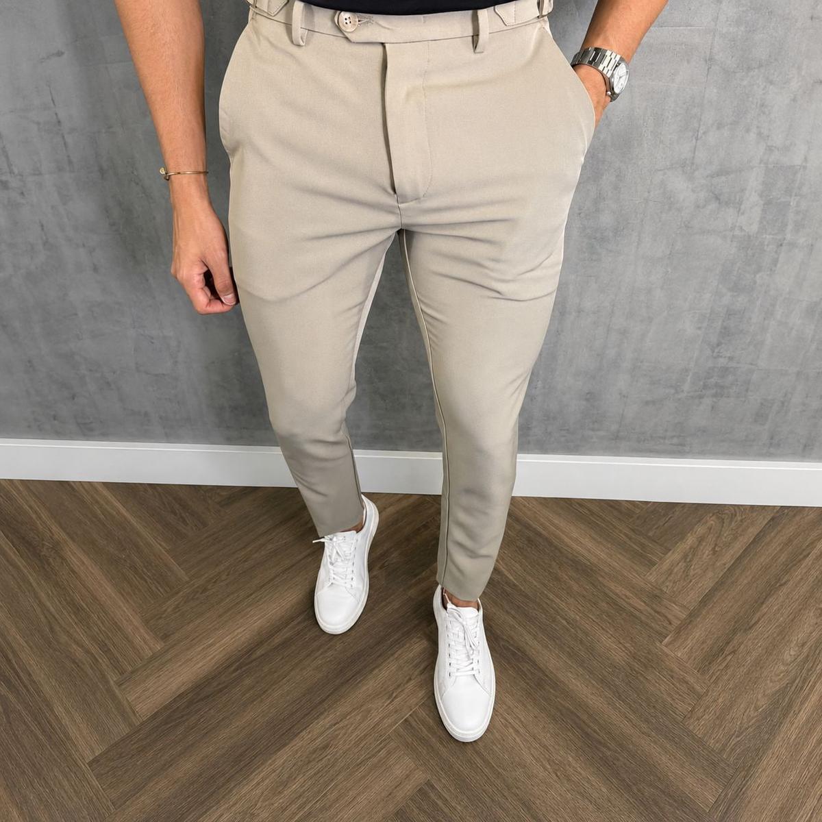 Camisa Jeans Masculina Social Slim Manga Longa
