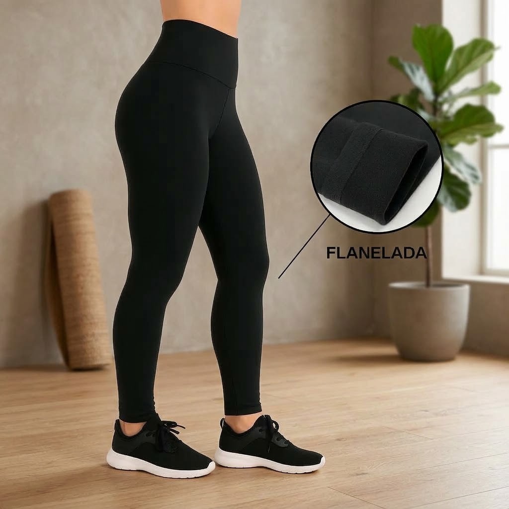 Calça Legging Feminina Cintura Alta Forrada Grossa Térmica