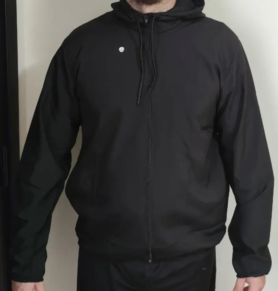 Jaqueta Corta Vento Masculina Impermeável Capuz Zíper Bolso (P ao G3)