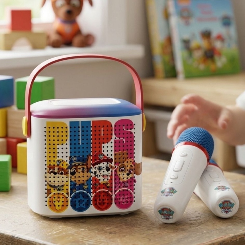 Caixa De Som Bluetooth Karaokê Infantil Patrulha Canina