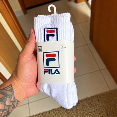 Kit com 3 Pares de Meias Fila Cano Alto