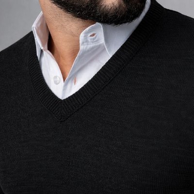 Sueter Masculino Decote V Blusa Lã Cardigan Básico Tricot