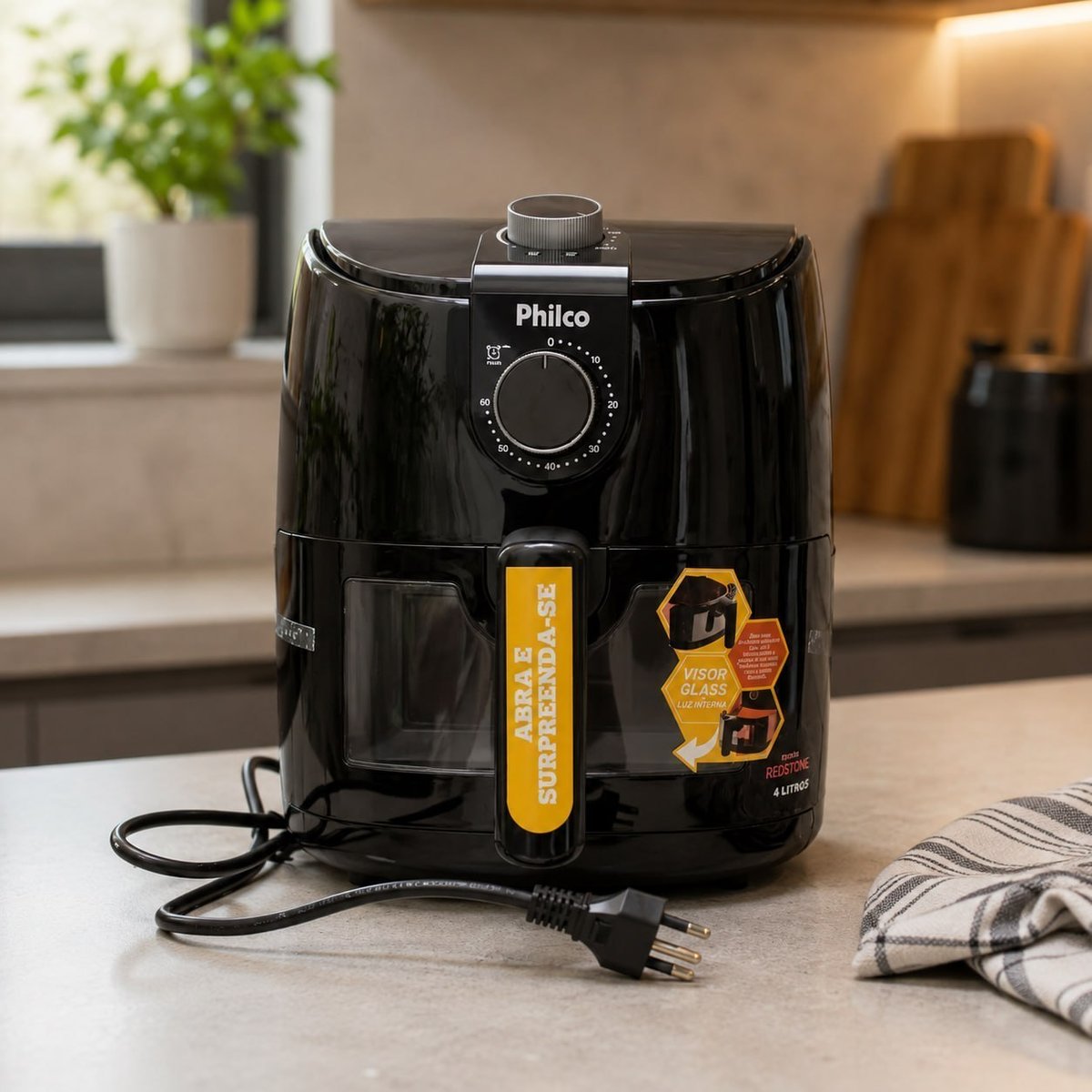 Fritadeira Air Fryer Philco 4L Redstone 1500W Paf40A 127v